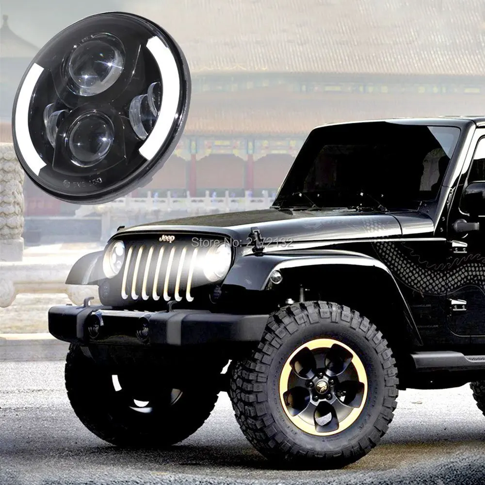 Акция! 2 шт. пятно 40 Вт 7 дюймов светодиодный Круглый фары высокой/ближнего света