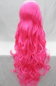 LL 3413 Косплей Жаропрочных партия долго розовый фигурные парик|pink curly wig|heat resistantcurly
