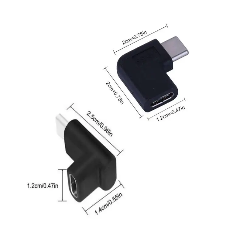90 градусов правый угол USB 3 1 Тип C папа к женскому USB-C адаптер конвертер для Huawei Mate 10