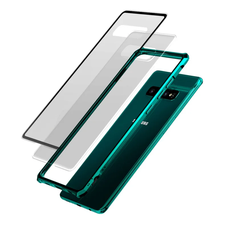 Роскошный металлический бампер защитный чехол для Samsung Galaxy S10 Plus стеклянная