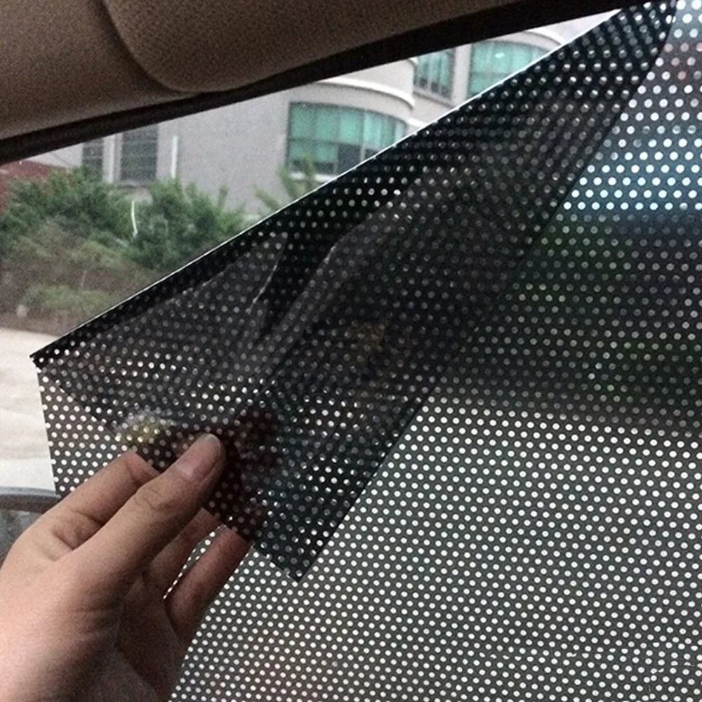 

38cm x 42cm 2PCS Car Auto Accessories Curtain Windshield PVC Sticker Sun shade UV Protection Side Window Film