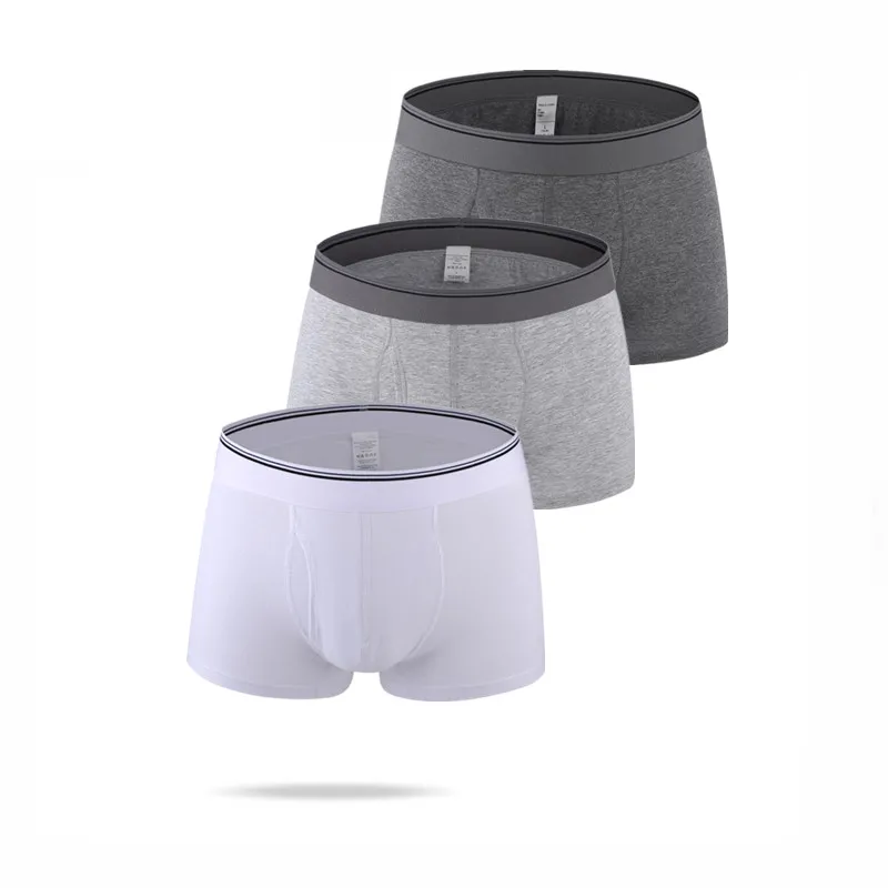 Мужское нижнее белье классические удобные белые боксеры с выпуклой
