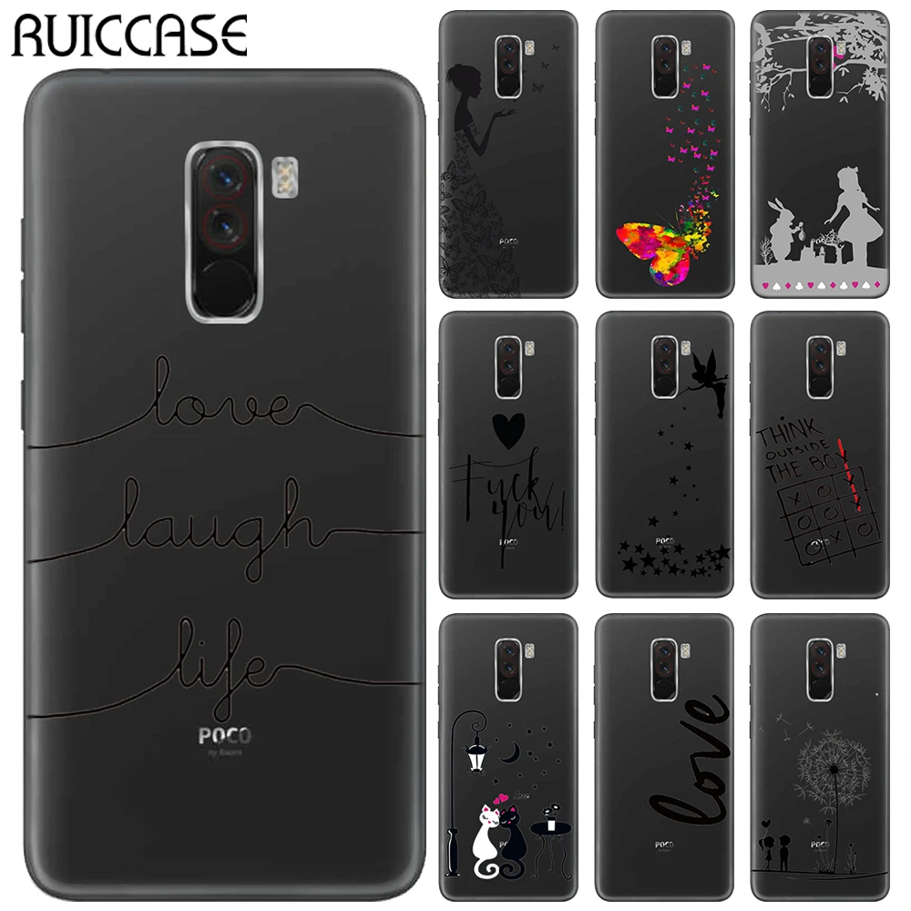 Мягкий ТПУ чехол для Xiaomi Pocophone F1 Бабочка Тинкер колокольчик олень|Бамперы| |