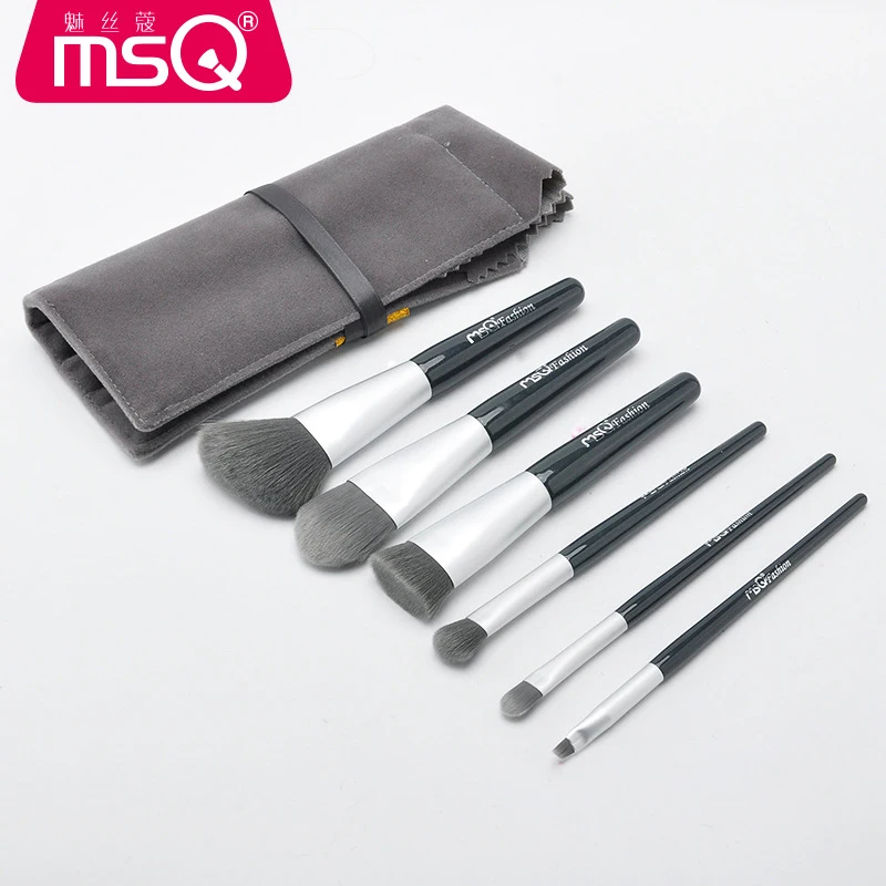 MSQ Pro 6 шт. набор кистей для макияжа косметическая пудра для нанесения основы румян теней для век подводка для глаз губ красота Макияж Кисти Инструменты Maquiagem