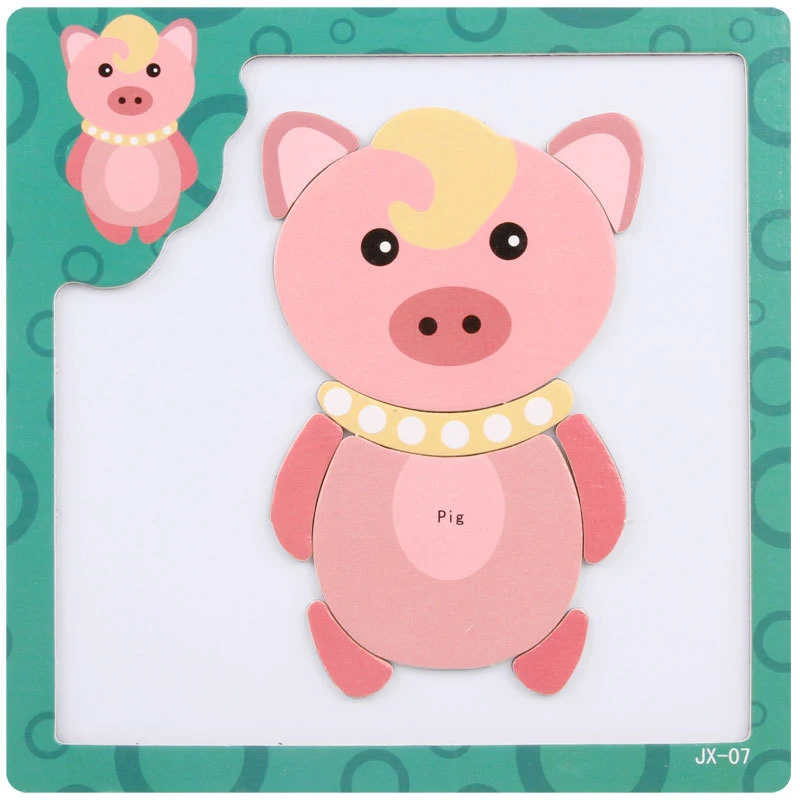 Магнитные головоломки для детей мультфильм с животными светодиод автомобильной