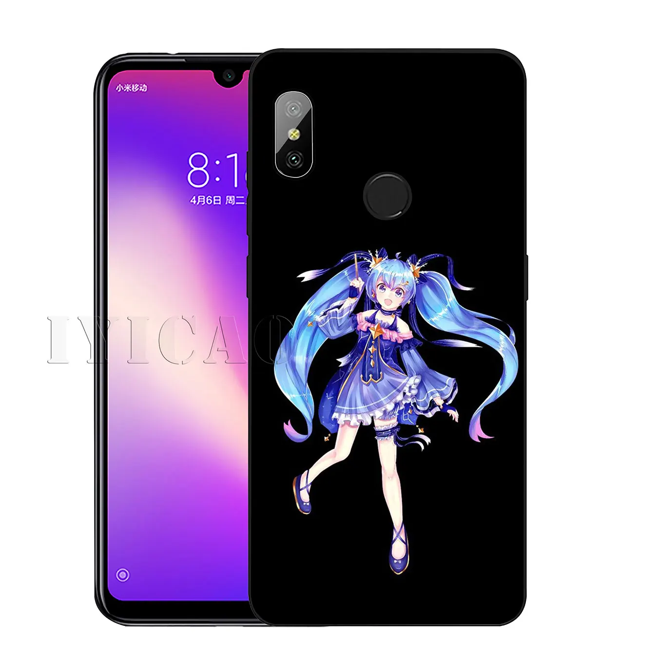 IYICAO аниме девушка Hatsune Miku Мягкий силиконовый чехол для телефона Xiaomi Redmi K30 K20 8A 7A 6A 5A