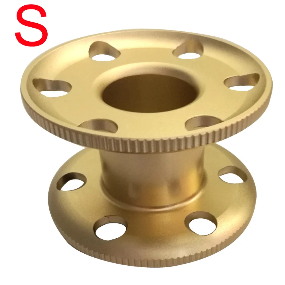 GoldS Алюминиевый сплав, катушка для подводного плавания, пустая катушка для подводного плавания, оборудование для подводного плавания, фиолетовый - Цвет: GoldS