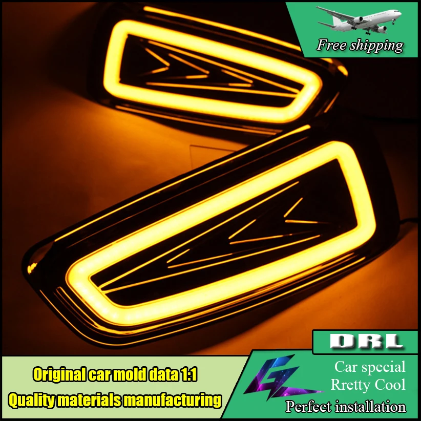 Auto Car LED Daytime Running Lights For Ford Raptor F150 DRL 2009-2014 White style Turn Signal Yellow Fog Light Lamp cover | Автомобили и