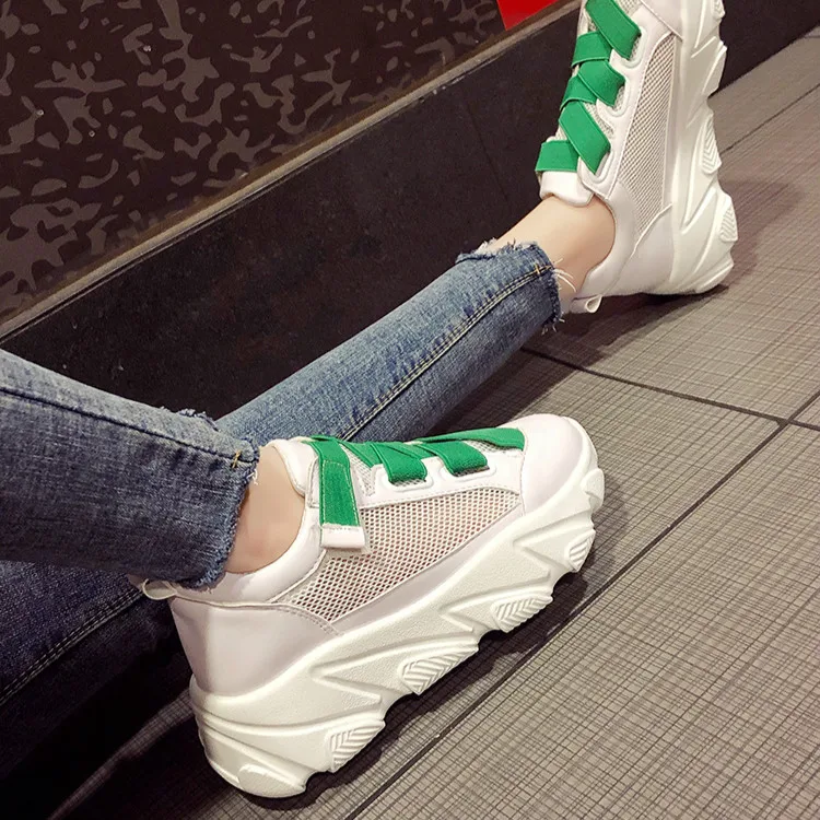 Белые кроссовки Для женщин сезон: весна–лето повседневная обувь дышащие