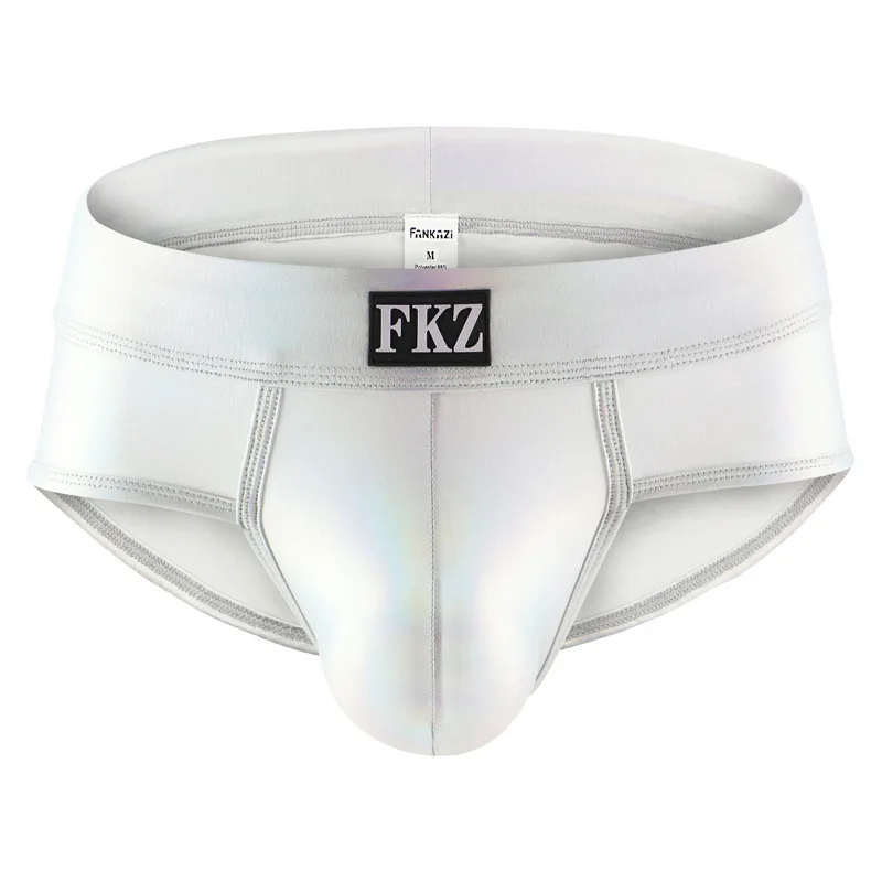 KWAN. Z мужские нижнее белье боксер мужчин блестящие cueca masculina из лакированной кожи
