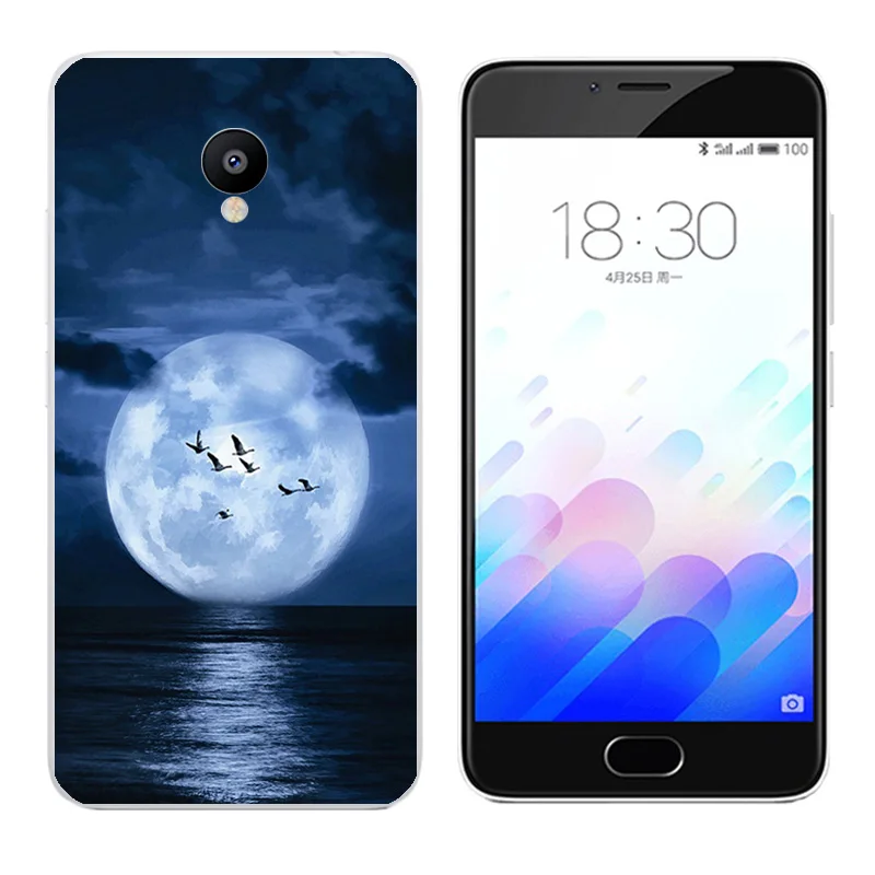 Soft Silicone TPU Shell for Meizu M3 M3s M3S Mini Case Mammal Printing Back Cover Black Matte Slim Phone Cases |