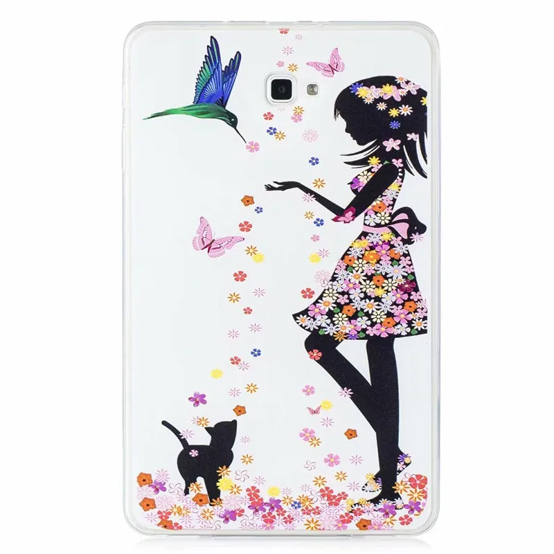 hu die nv hai-tpu Детский мультяшный чехол для samsung Galaxy Tab A6 10,1 T580 T585, мягкий ТПУ чехол для 10,1 дюймов samsung SM-T580 SM-585, чехол для планшета s - Цвет: hu die nv hai-tpu