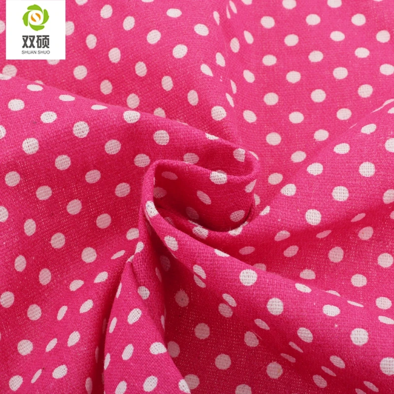 Качественная льняная ткань в горошек для занавесок диванов сумок скатертей