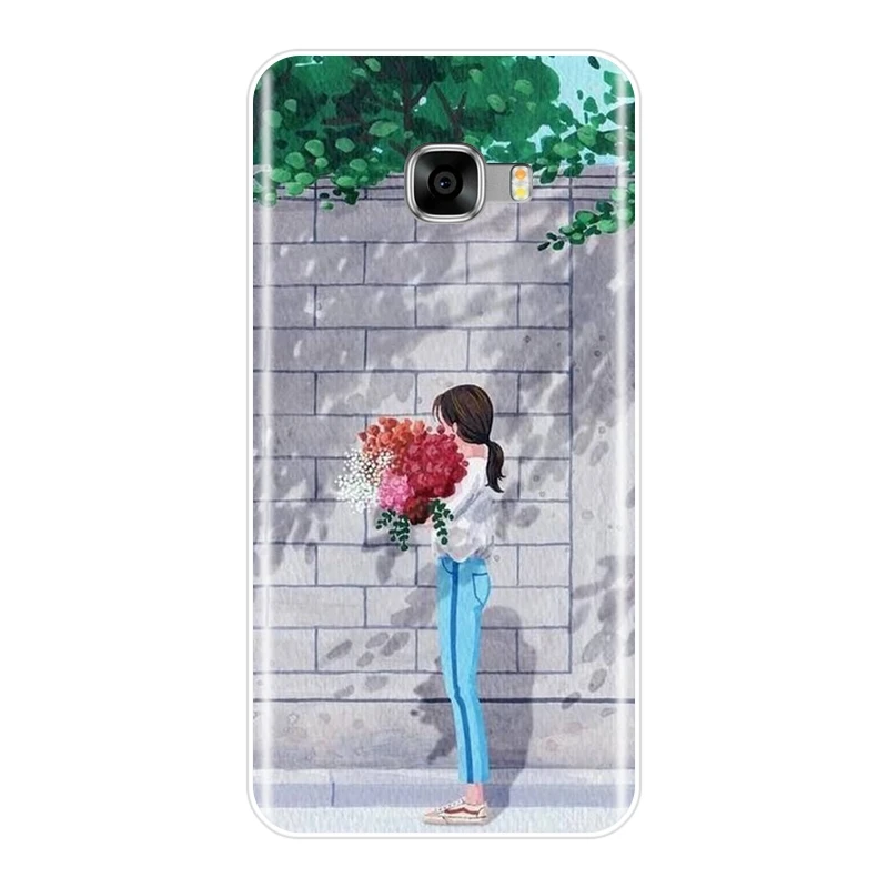 ТПУ Kpop девушка Корея Япония мультфильм задняя крышка для Samsung Galaxy C9 C7 C5 Pro Мягкий