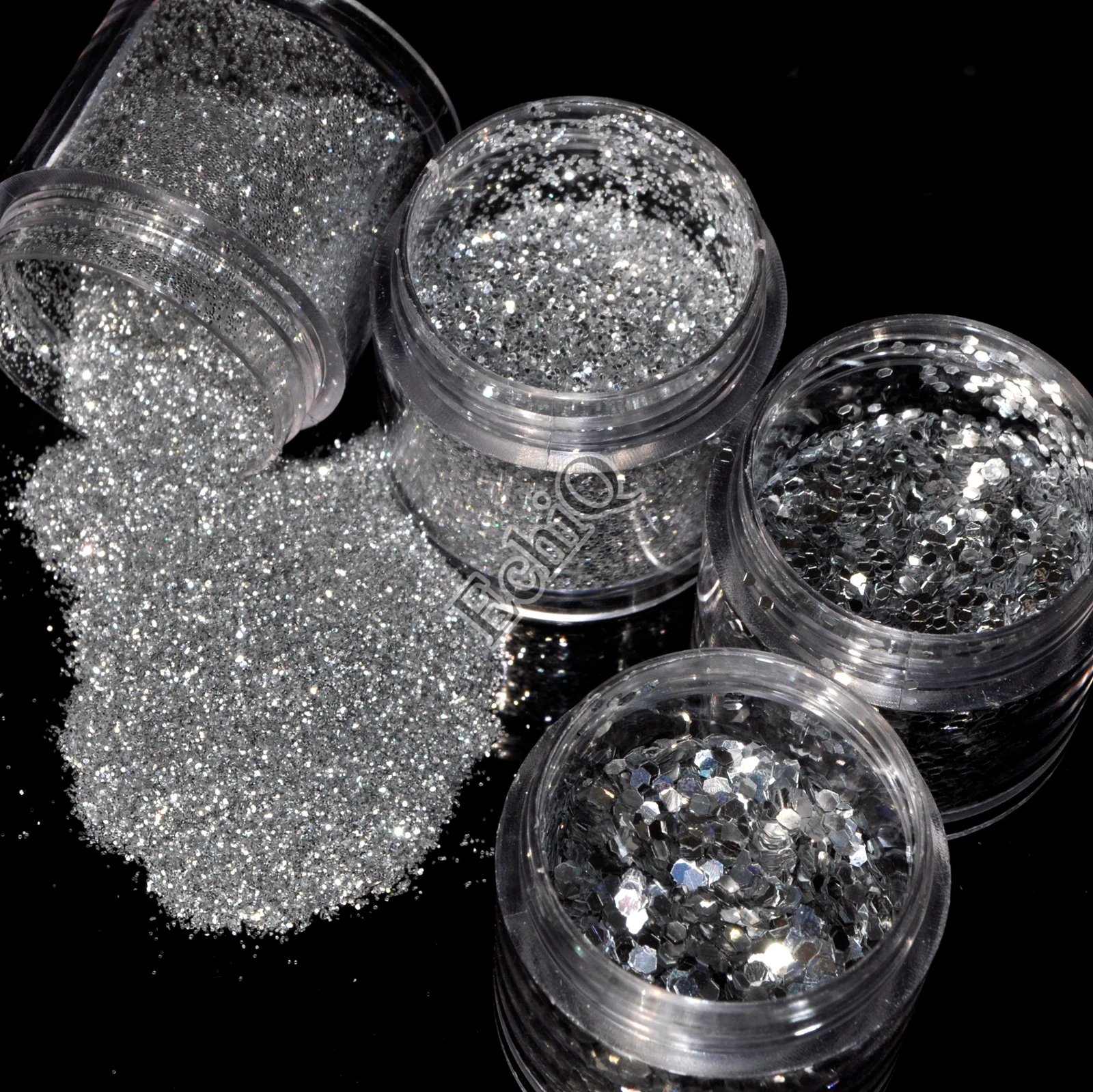Шестигранный блестящий порошок Сияющий сахар блестки блестящая Пыль серебристо