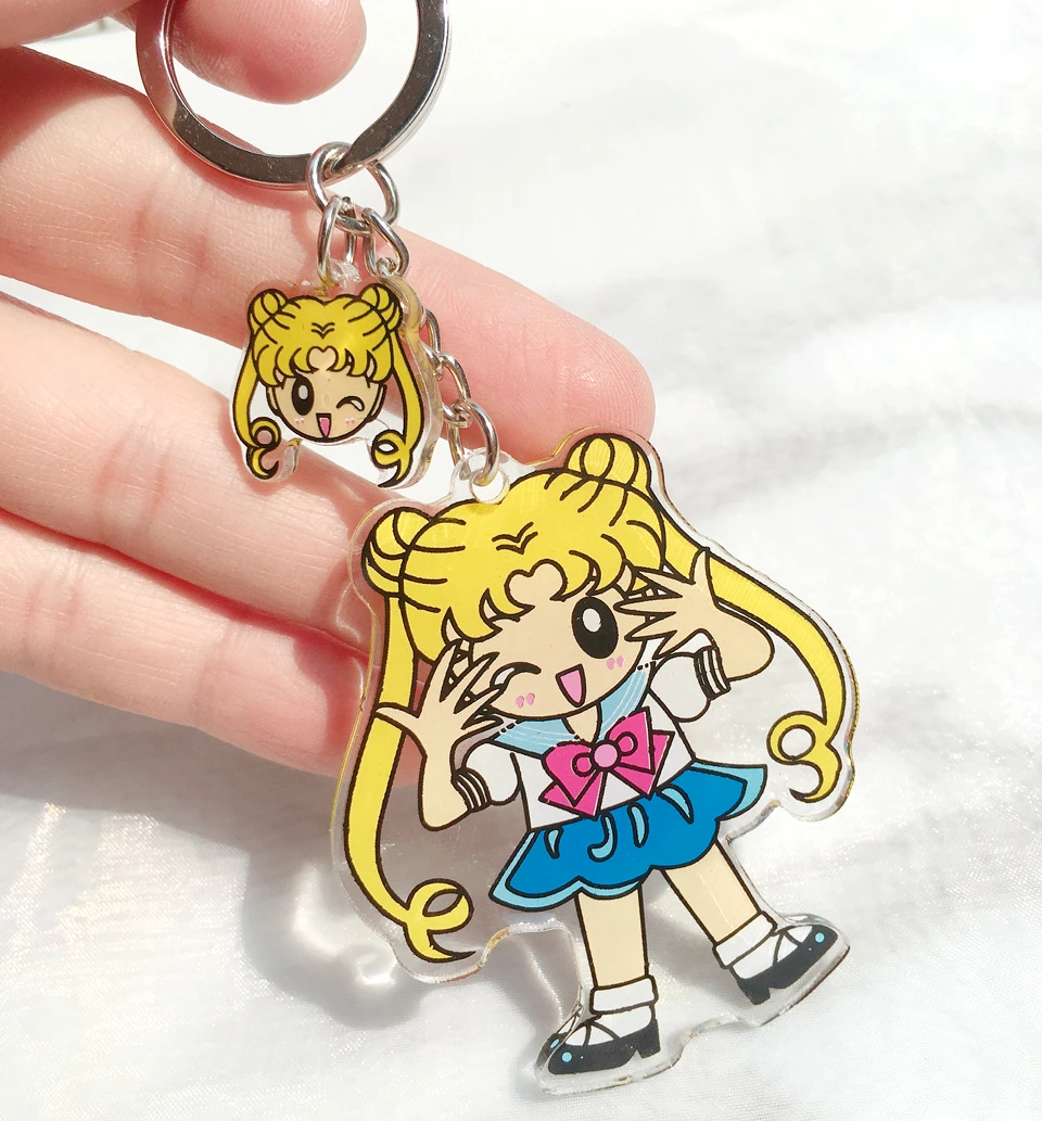 Брелок для ключей Sailor Moon Princess Serenity Tsukino Usagi ПВХ сумки подвески женщин и девочек