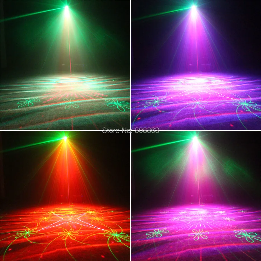 ESHINY R & G лазер 64 шаблона Аврора вода галактика небо эффект красный зелёный синий