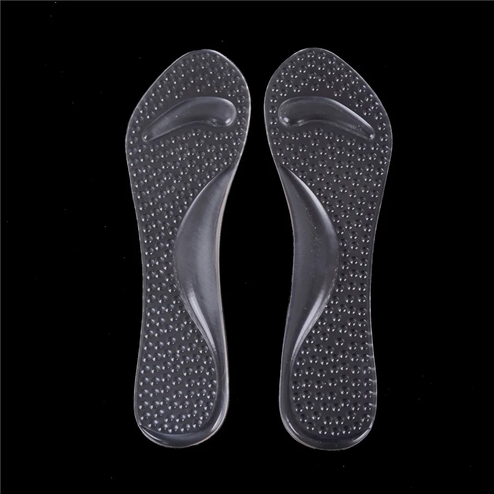 1 Pair Women Comfortable Silicone Gel Pads Shoes Insole Transparent Pad Non-Slip Arch Heel Cushion Support | Обувь