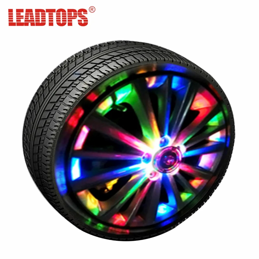 Leadtops 1 компл. RGB Питание колеса автомобиля света Внешнее освещение Красочные Авто включение/off колесо RGB шин светодиодные украшения детская Безопасность лампы ах
