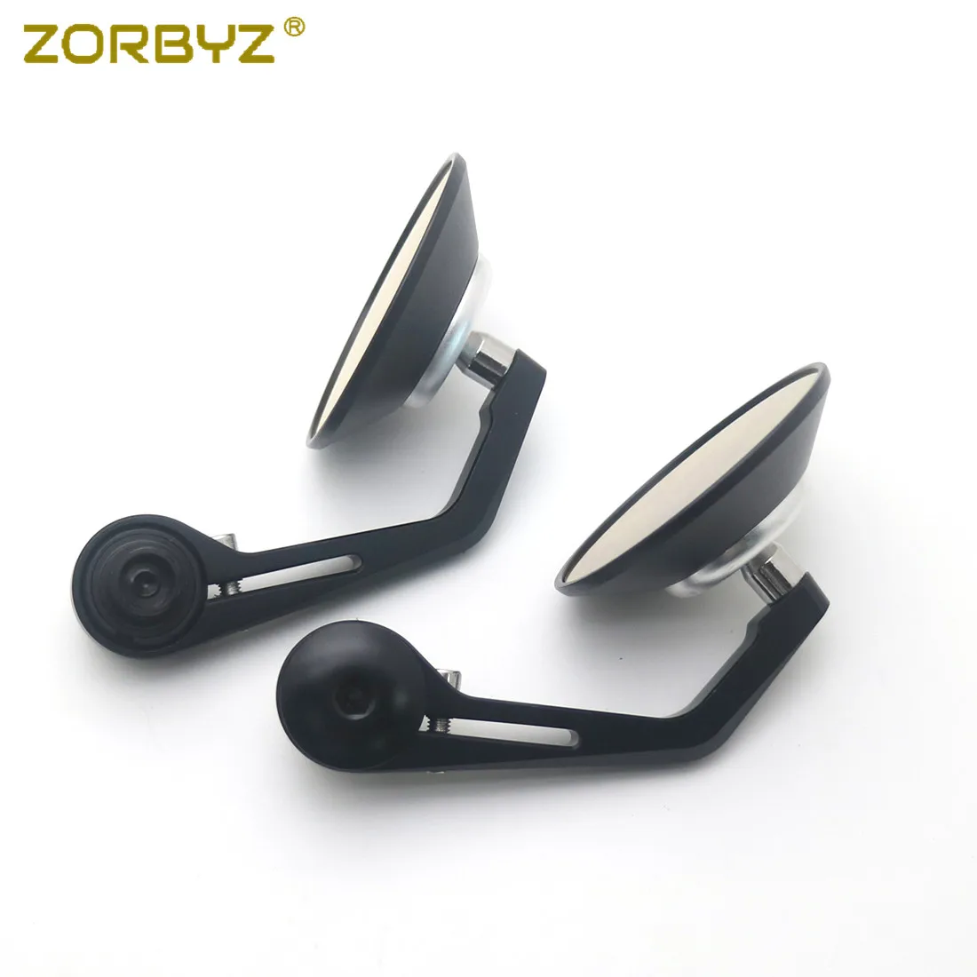 ZORBYZ 1 Пара ЧПУ алюминиевые круглые боковые резьбовые внутренние зеркала для руля