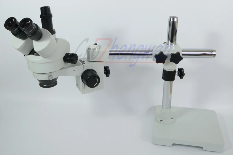 FYSCOPE 7X-45X! Одиночный стрелы стенд Тринокулярный Стерео зум микроскоп цифровой 100