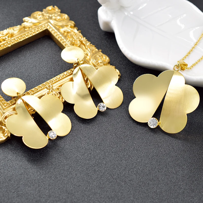 

Diana baby Jewelry Big Flower Jewelry Set Women Necklace Earrings Pendant Hot Selling Jewelry For Wedding Gift Jewelry Findings