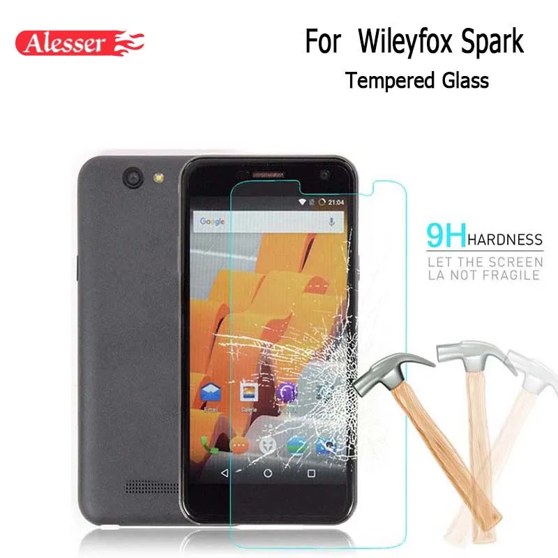 Alesser для Wileyfox Spark Новая прозрачная глянцевая пленка из закаленного стекла с