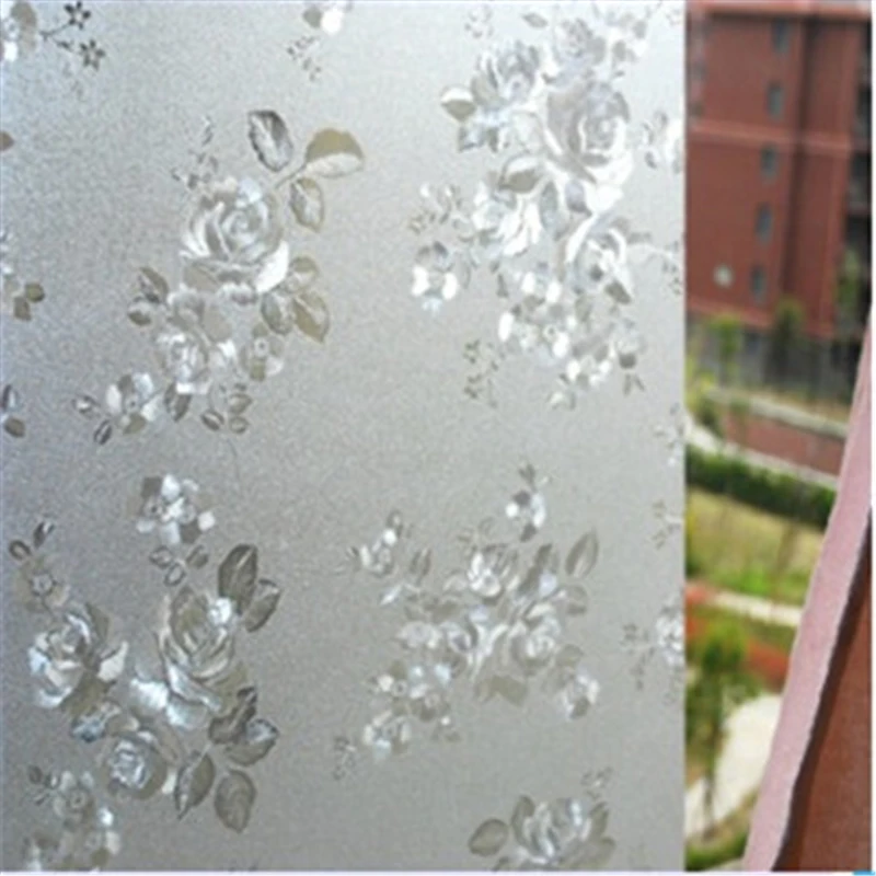 Водонепроницаемая абразивная матовая стеклянная пленка funlife с пионами и