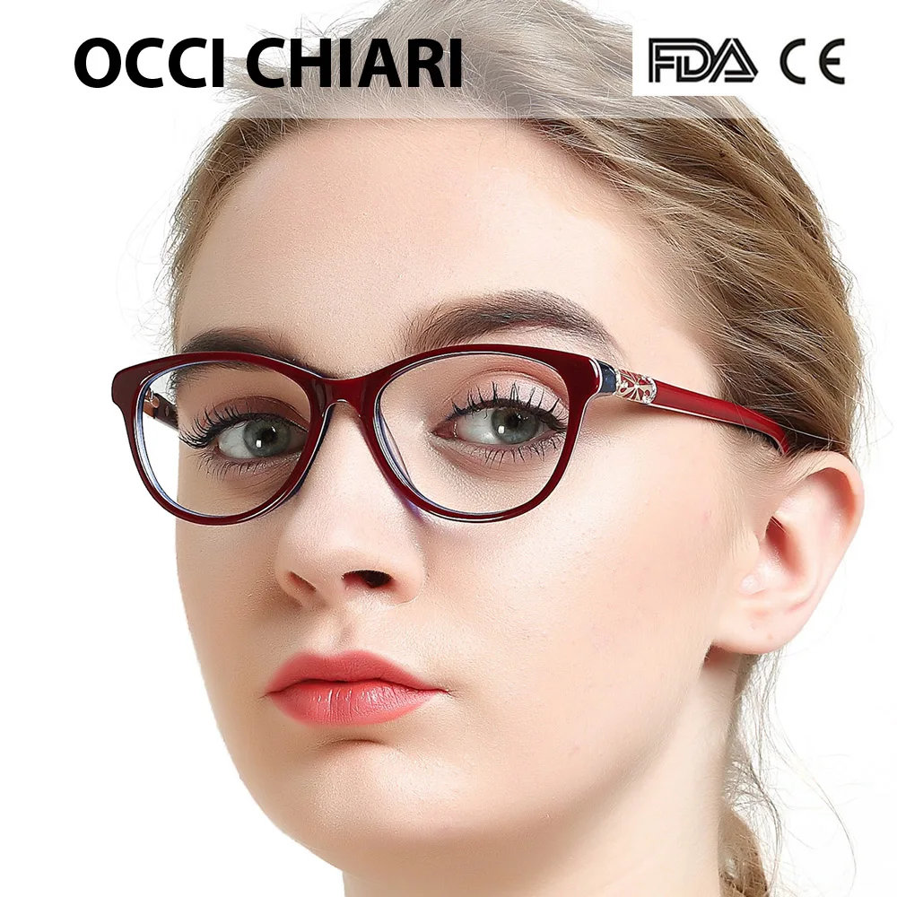 OCCI CHIARI, высокое качество, ацетатные очки, мужские, Ретро стиль, очки по рецепту, женские, оптическая оправа, круглая, OC7205