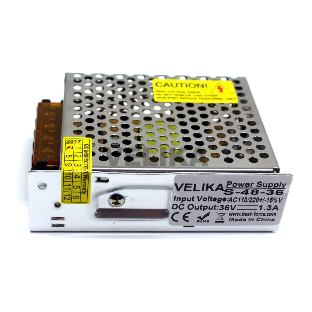 Universal DC36V Power Supply Led Driver 1.3A 48W AC100-240V Input to SMPS For Strip Lamp Light CNC CCTV 3D Printers |