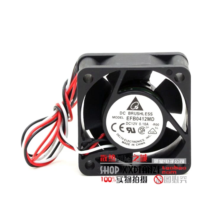 EFB0412MD R00 DC 12V 0.10A 3 жильный 4 контактный 200 мм 40x40x20 Сервер площади Вентилятор