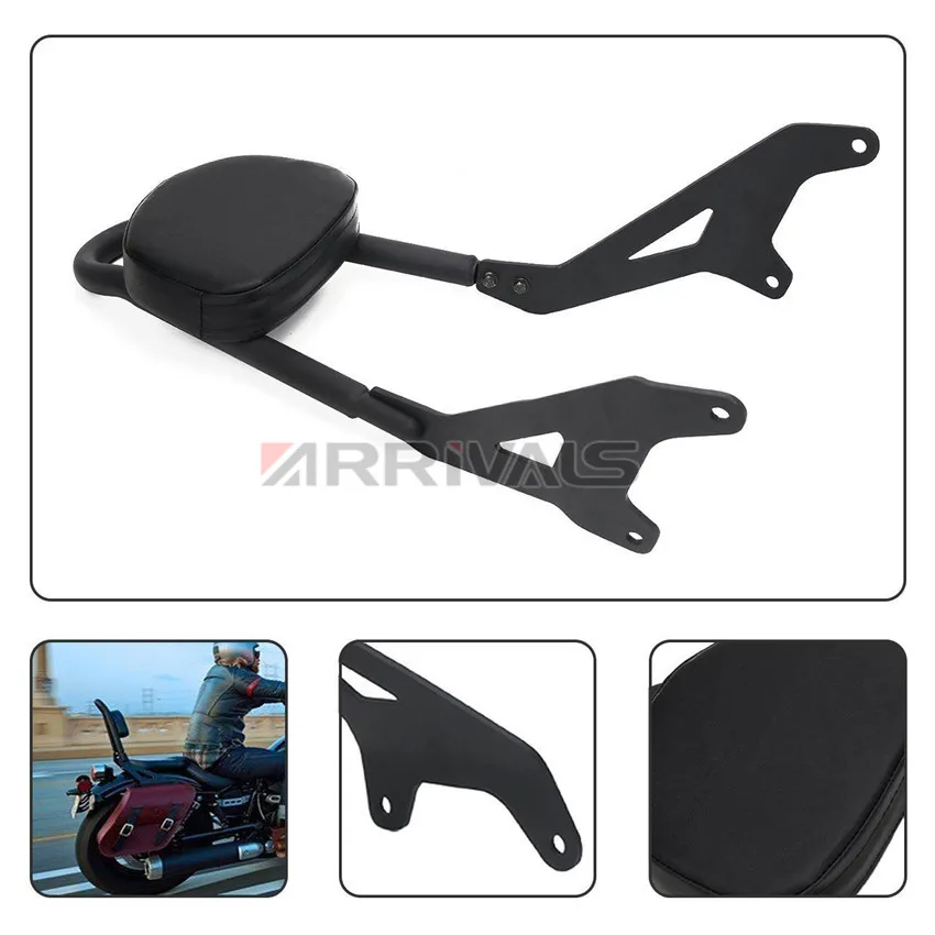 Мотоцикл черный спинки Pad & Sissy бар багажная стойка набор для Yamaha Star Bolt XVS950 2014 17 16 15|