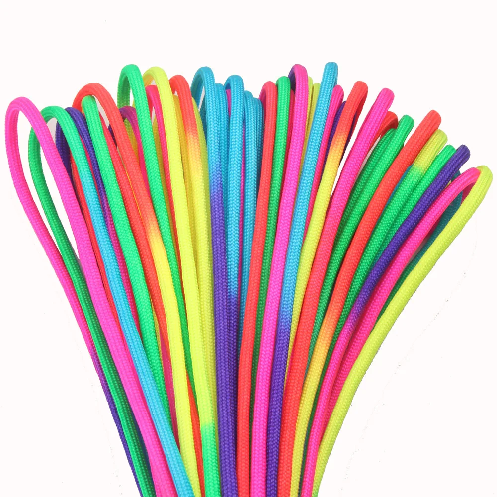 Радужный шнур из Паракорда 550 футов веревка парашютного шнура Эскалада 7-жильный