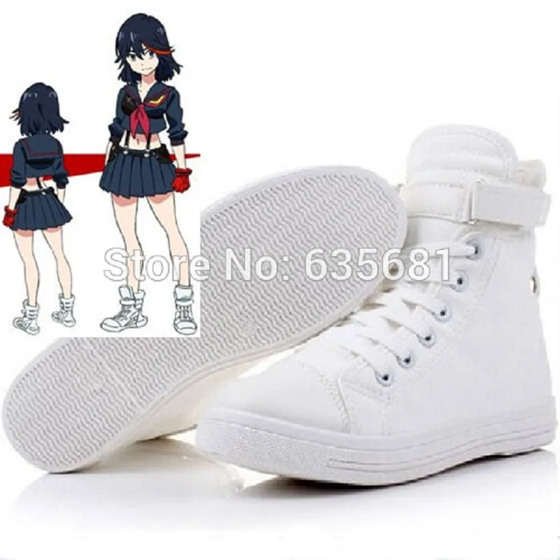 Белые парусиновые ботинки для косплея Cos KILL la Ryuko Matoi повседневные девочек 2016|boots