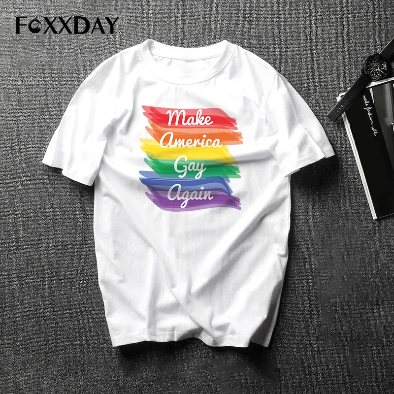 Футболка с надписью Pride ЛГБТ для геев лесбиянок Радужный дизайн футболка мужчин и