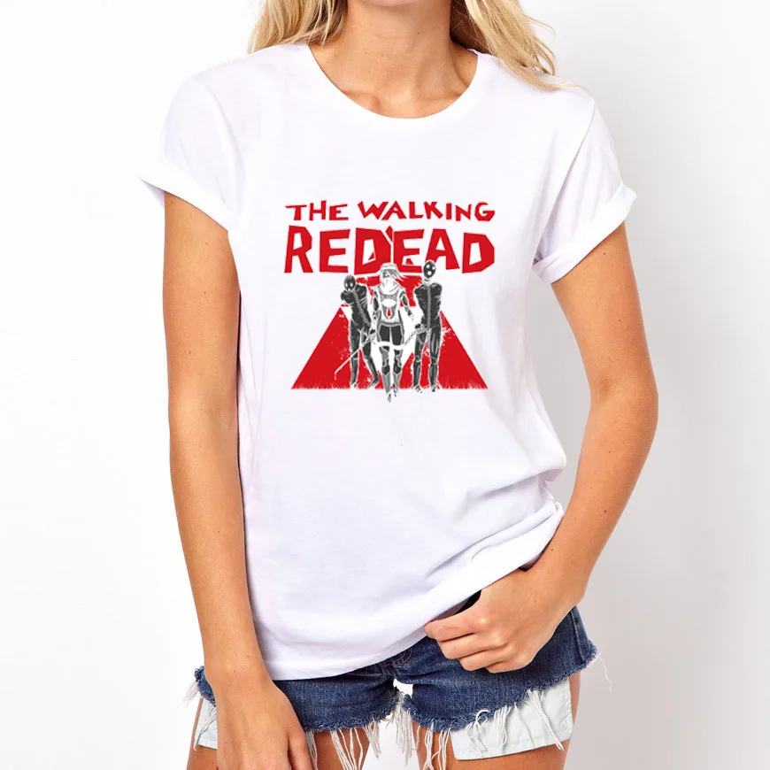 Фото The Walking Dead Футболка женщина модный бренд уличной О-образным вырезом Смешные The Walking Dead Футболка женщина модный бренд уличной О-образным вырезом Смешные