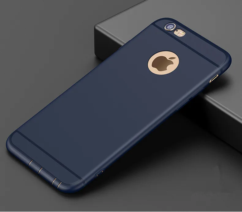 Роскошный Матовый Мягкий силиконовый чехол из ТПУ для iPhone 6, 6s, 7, 8 Plus, X, 5, 5S, SE, чехол s, полное покрытие для iPhone XS Max, XR, чехол для телефона - Цвет: Blue