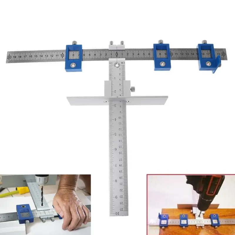 

Wood Drill Guide Punch Locator Sleeve Cabinet Hardware Jig Drawer Pull Jig Dowel Furniture Punching Tool Woodworking Kit