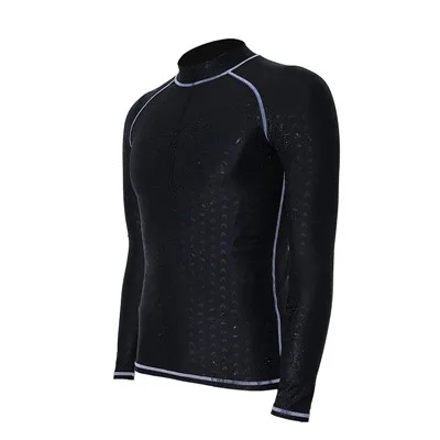 Black with Grey Line Профессиональный для мужчин и женщин гидрокостюм с длинным рукавом купальный костюм Солнцезащитный УФ одежда для плавания рубашки для дайвинга черный сёрфинга доска - Цвет: Black with Grey Line