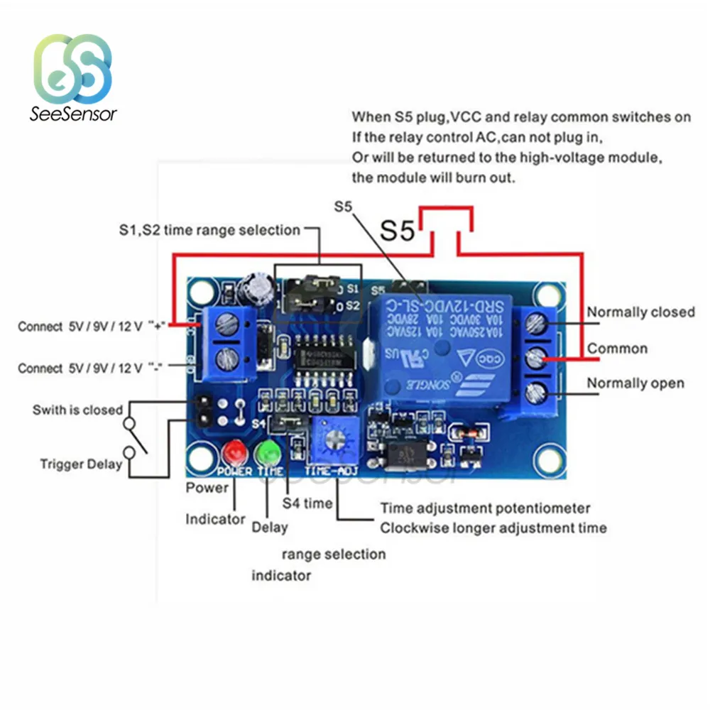 реле задержки с таймером 12в.