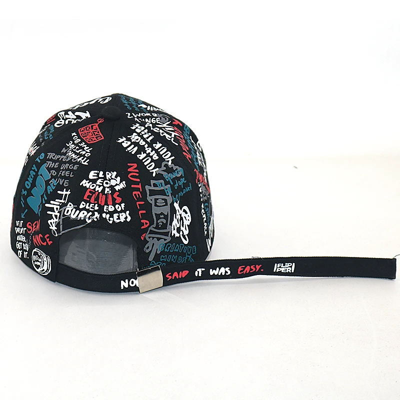 Новая GD бейсболка с граффити 100% хлопок Регулируемая модная кепка KPOP snapback Мужская
