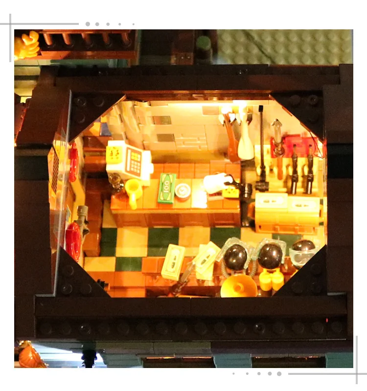 MOC серии старый Рыболовный магазин строительные блоки кирпичи развивающие