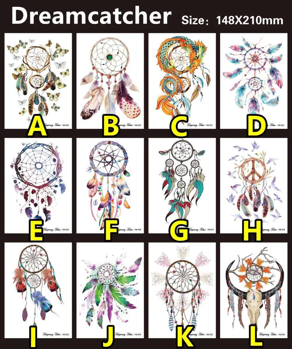 SHNAPIGN серия Ловец снов китайского дракона временное искусство тела наклейки для