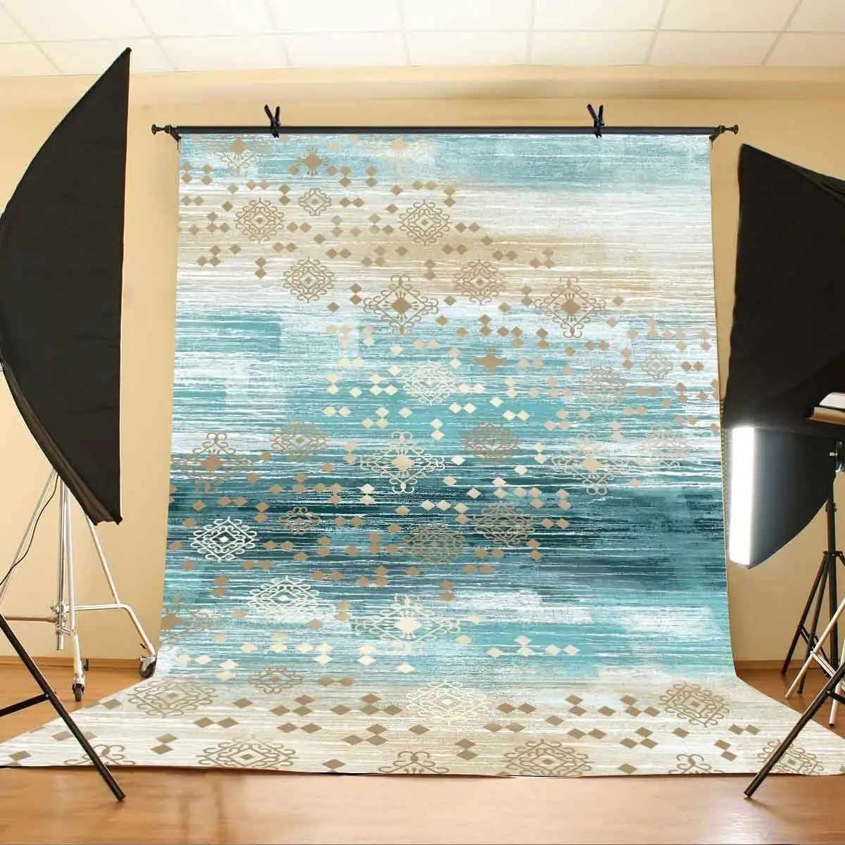 5x7ft фон отличное качество печати Цветы голубой реквизит для студии | Электроника