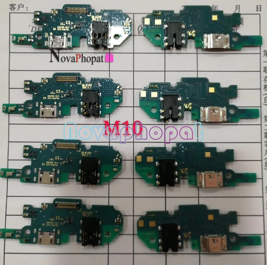 

Novaphopat USB Charger Charging Port Connector Flex For Samsung Galaxy M10 2019 SM-105 M105F M105DS Charger Dock Cable Board