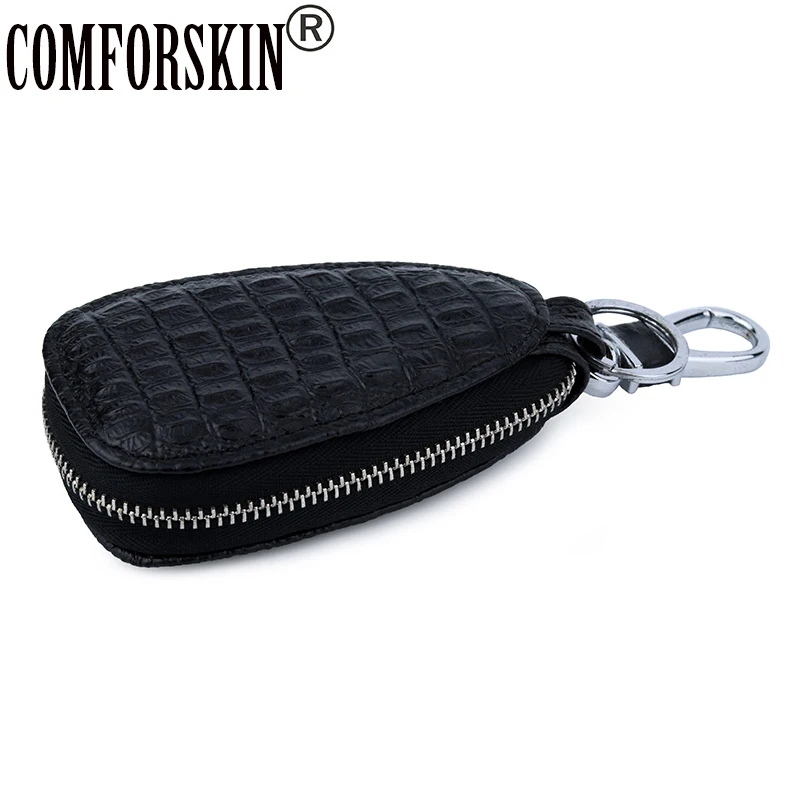 Новинка 100% клетчатые кошельки для ключей из натуральной кожи COMFORSKIN