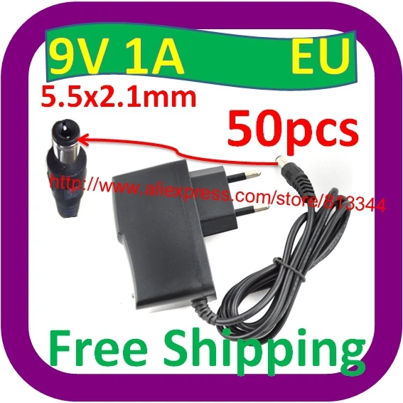 50 шт. адаптер питания переменного тока 9 В 1 А 1000 мА|9v 1a|ac power adapterpower adapter |