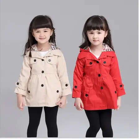Дети Из Пальто Детская одежда осень Зима ребенок девушки populal траншеи Детей и
