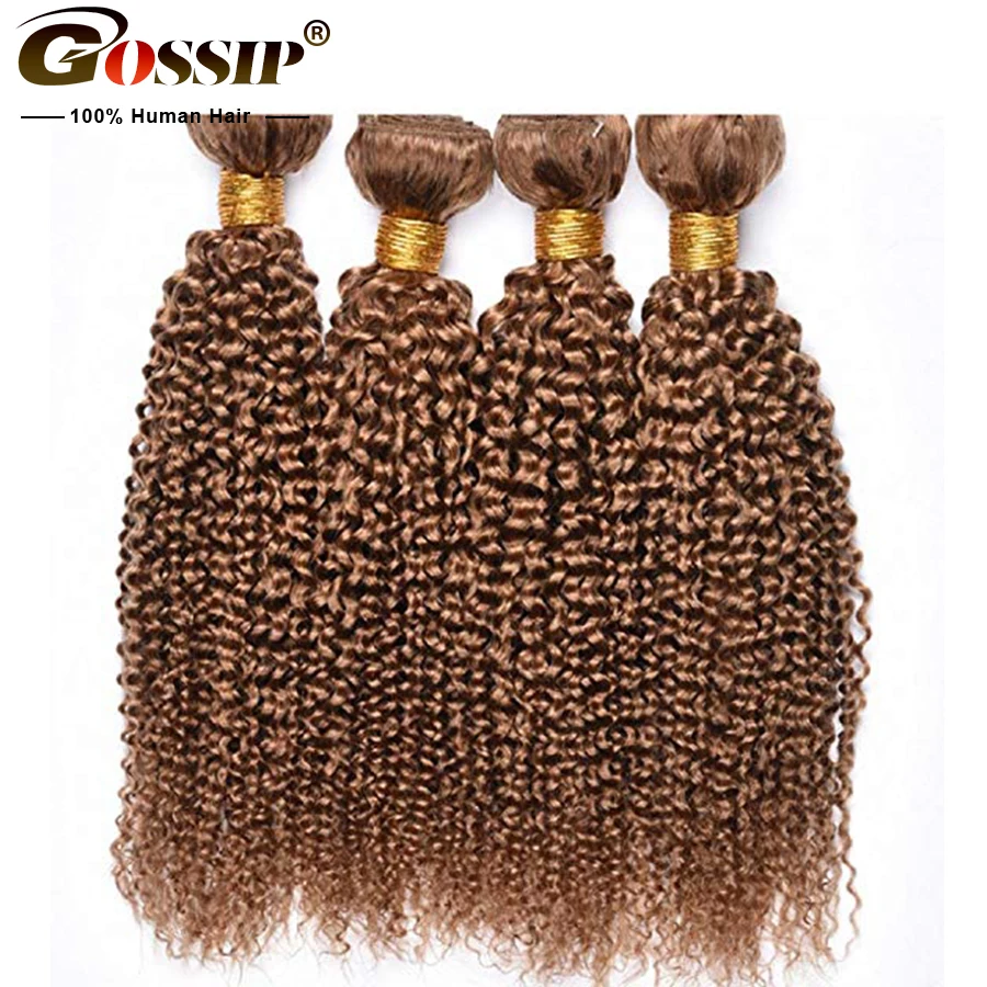 Кудрявые пучки вьющихся волос медовый блонд не Реми волосы бразильские плетение