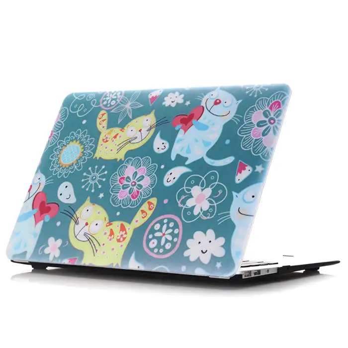 Новый цветной матовый чехол с мультяшным рисунком для Apple macbook Air Pro Retina 11 12 13 15